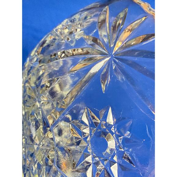 VTG Anchor Hocking Glass Serving Bowl Star of David Pattern 10.5" x 4" Sawtooth - Picture 7 of 9